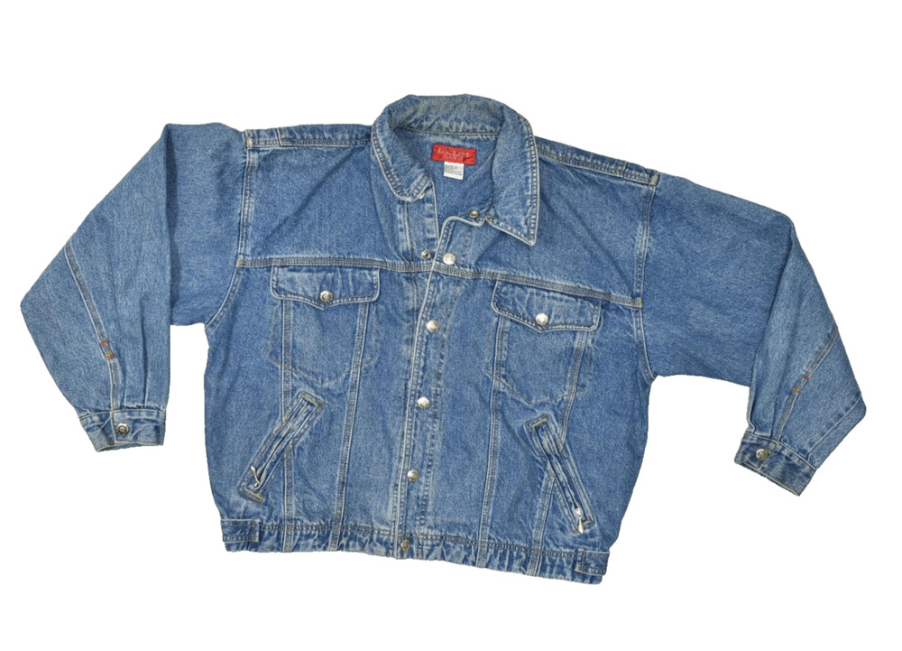 Bugle Boy Classics VTG Men's Denim Jacket Bomber Size L 90s Jean Jacket
